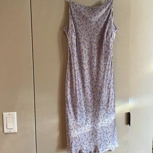 Silk Purple Flower Zara Dress